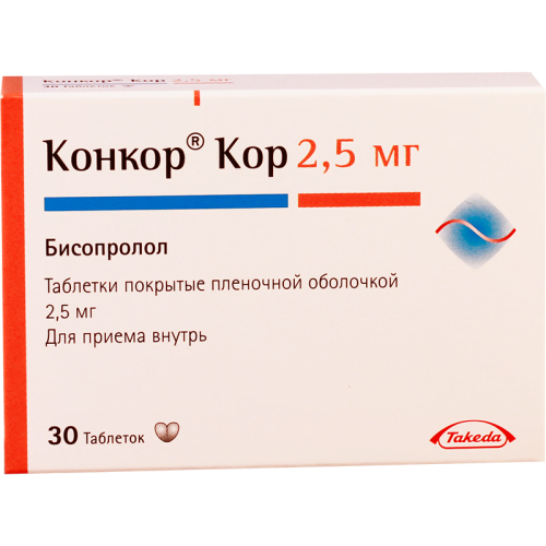 კონკორ კორ 2.5მგ #30ტ